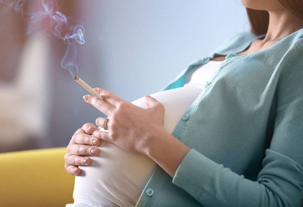 A Woman is Smoking During Pregnancy